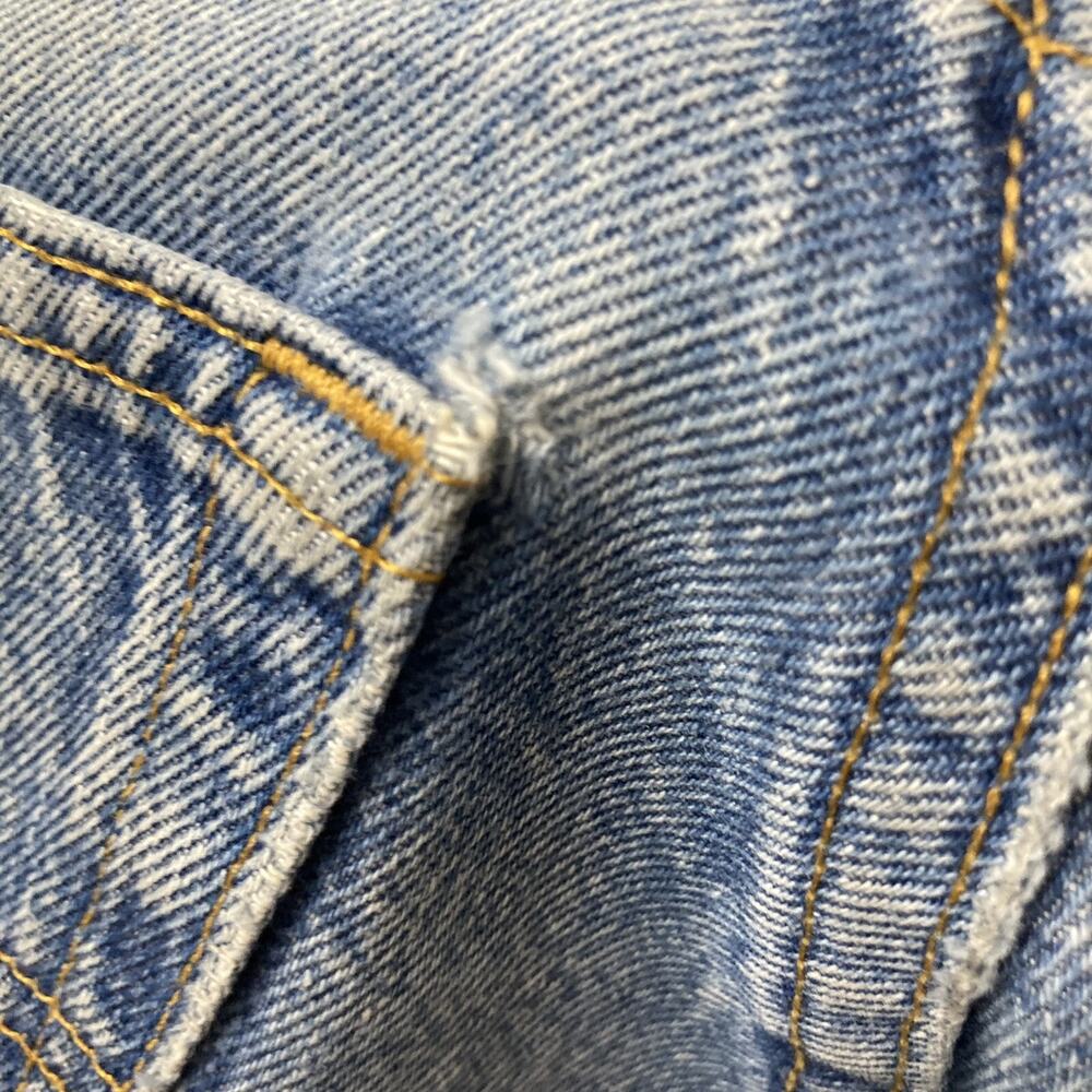 Levis Shorts Womens 27 Vintage 901 High Rise Button Fly Denim Destroyed Cut Off - Picture 9 of 11